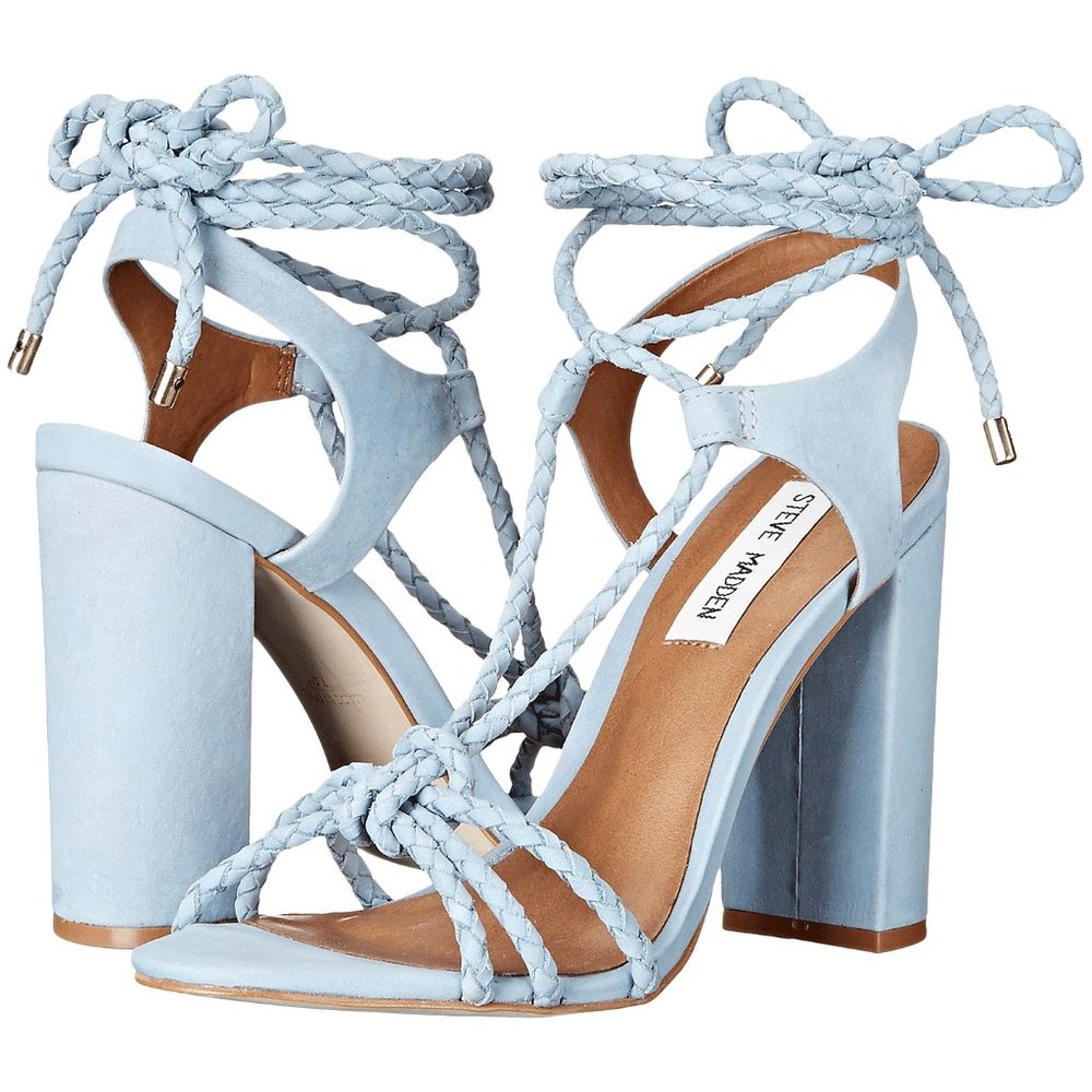 Steve Madden Samarie Blue Ankle Tie Sandal